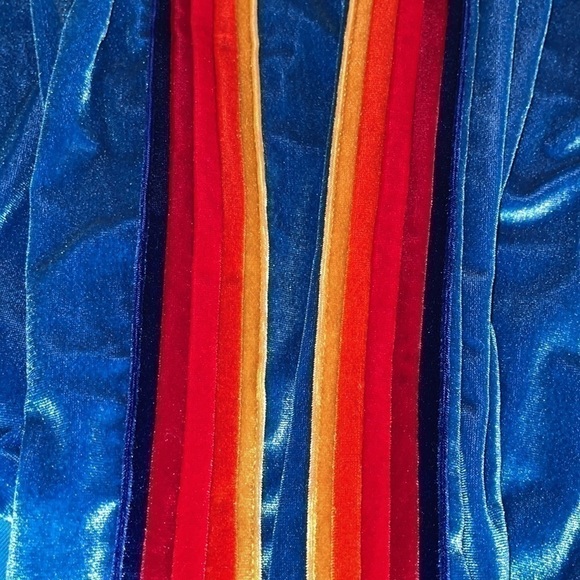 NWT Aviator Nation Classic Velvet Sweatshirt // Vintage Blue 5-Stripe - Picture 4 of 7